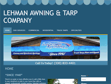 Tablet Screenshot of lehmanawning.net